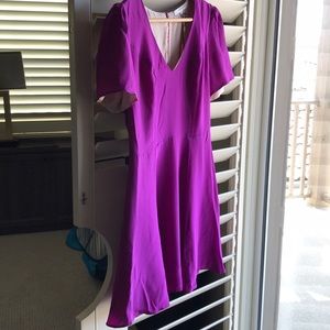 “Lavender Brown” Silk Dress” in Plum NWT SM